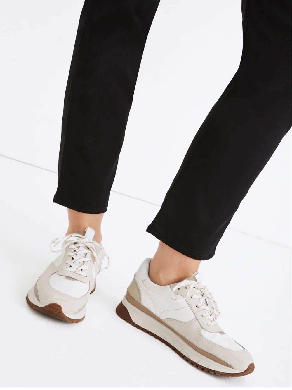 Madewell Kickoff Trainer Sneakers in Cream Multi Womens Shoe Size 8M Men’s 6.5M